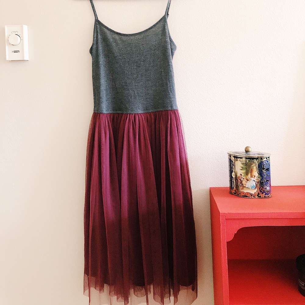 Dress with Tulle Skirt